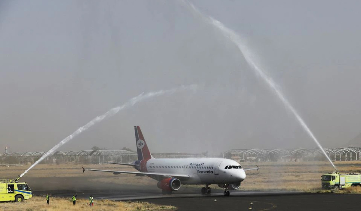 First commercial flight takes off from Sanaa, raising hopes for Yemen peace
